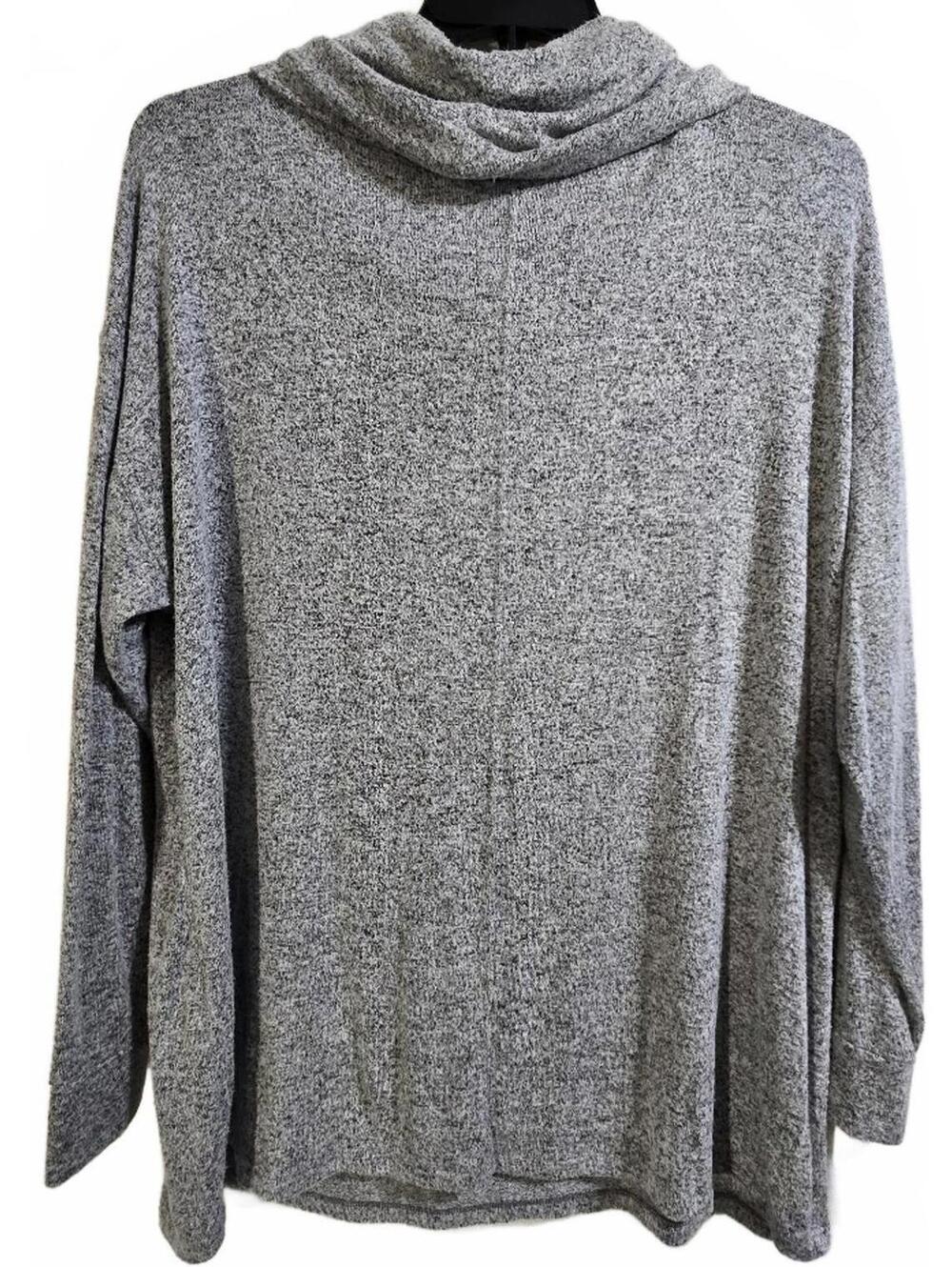 St. John's Bay Cozy Gray Long Sleeve Turtleneck Sweater Plus Size 1X